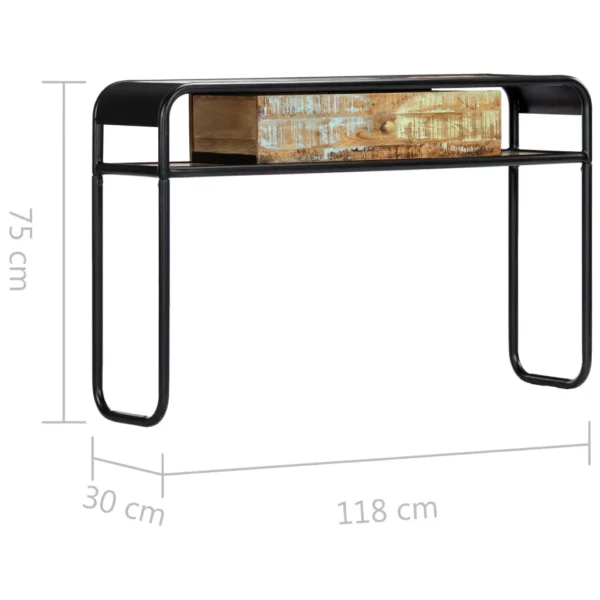 Console Table 46.5"x11.8"x29.5" Solid Reclaimed Wood - Image 8