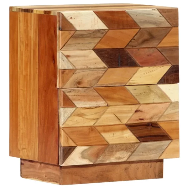 Reclaimed Wood Bedside Cabinet 15.7"x11.8"x19.7" - 70's Retro Style