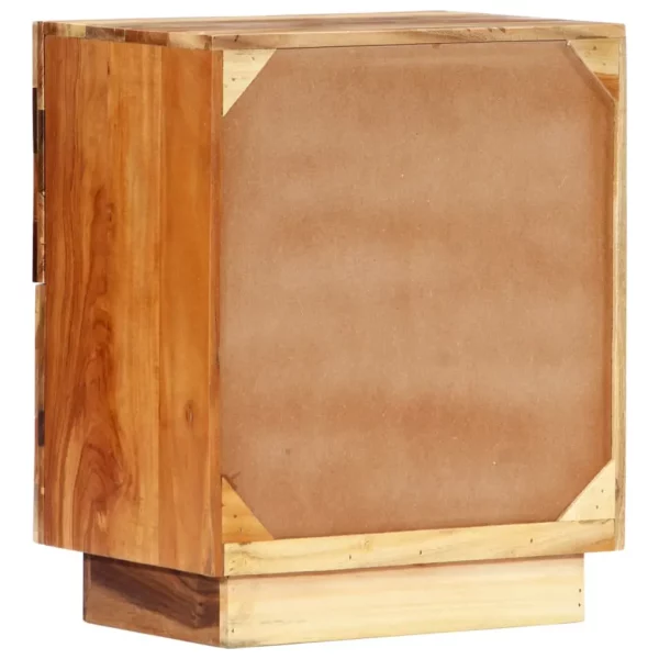 Reclaimed Wood Bedside Cabinet 15.7"x11.8"x19.7" - 70's Retro Style - Image 3