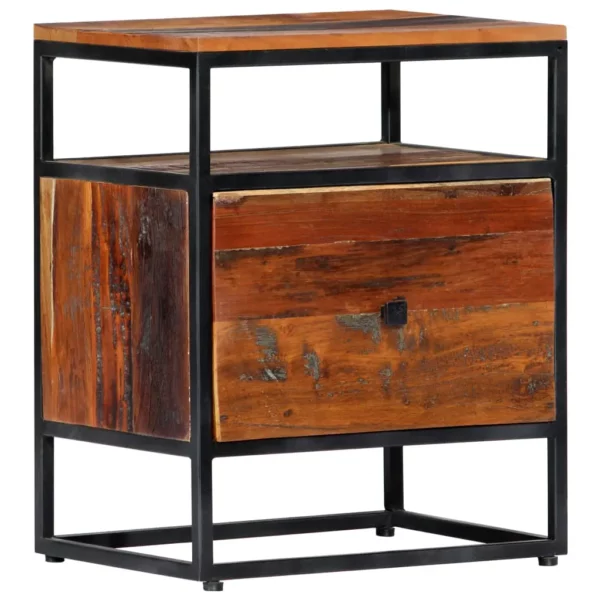 Solid Reclaimed Wood Bedside Cabinet - Image 11