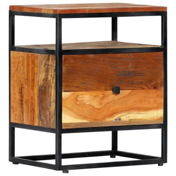 Solid Reclaimed Wood Bedside Cabinet - Image 12