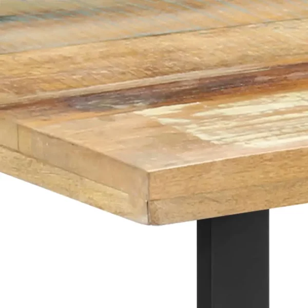 Reclaimed Wood Dining Table 47.2"x23.6"x29.9" - Steel Legs - Image 4