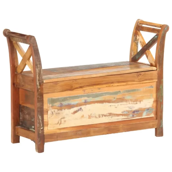 Hall Bench 40.6"x13"x28.3" Solid Reclaimed Wood - Image 11