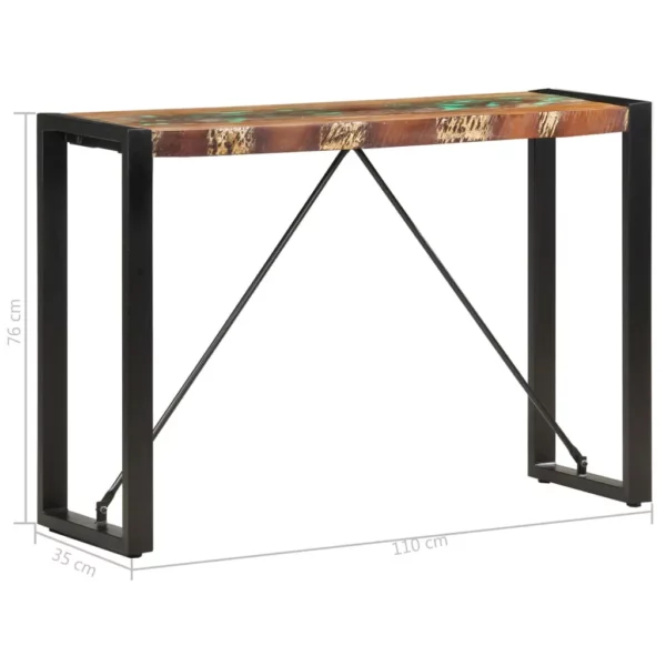Console Table 43.3"x13.8"x29.9" Solid Reclaimed Wood - Image 5