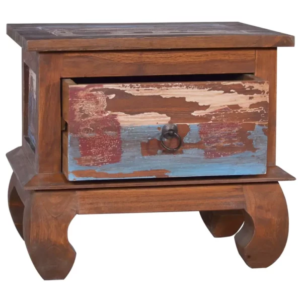Bedside Cabinet 17.7"x13.8"x15.7" Reclaimed Teak Wood - Image 2
