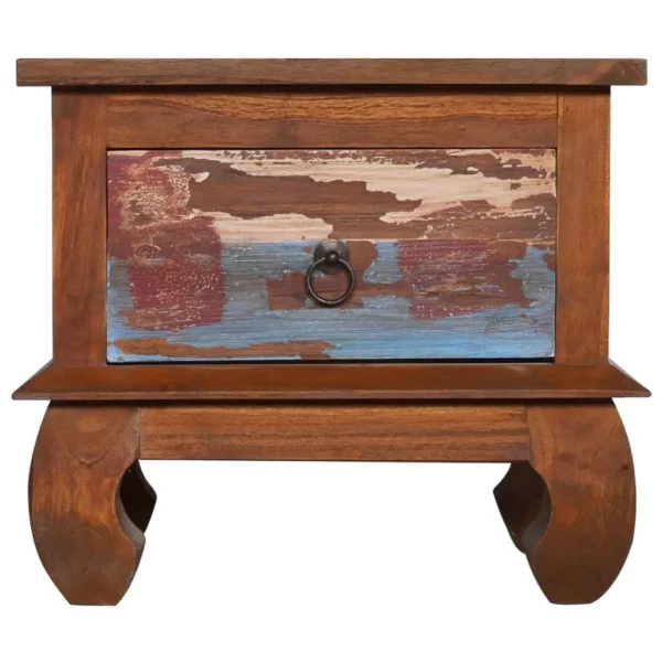 Bedside Cabinet 17.7"x13.8"x15.7" Reclaimed Teak Wood - Image 3