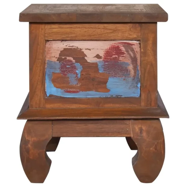 Bedside Cabinet 17.7"x13.8"x15.7" Reclaimed Teak Wood - Image 4