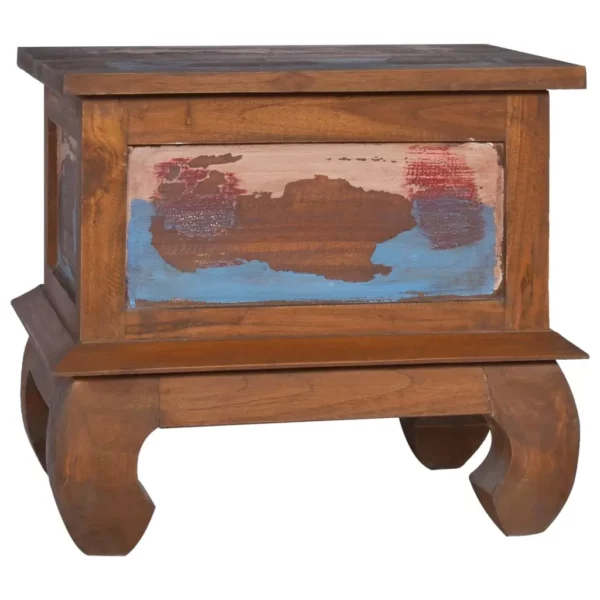 Bedside Cabinet 17.7"x13.8"x15.7" Reclaimed Teak Wood - Image 5
