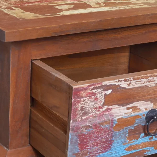 Bedside Cabinet 17.7"x13.8"x15.7" Reclaimed Teak Wood - Image 7