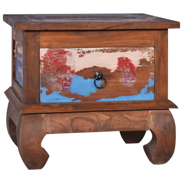 Bedside Cabinet 17.7"x13.8"x15.7" Reclaimed Teak Wood - Image 10