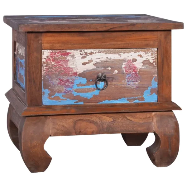 Bedside Cabinet 17.7"x13.8"x15.7" Reclaimed Teak Wood - Image 12
