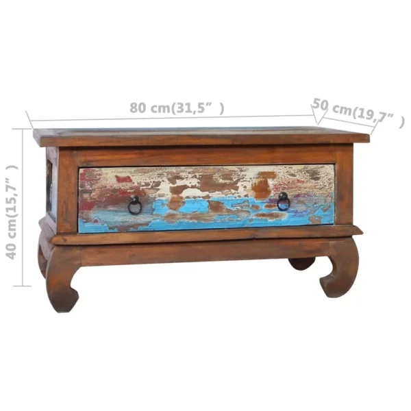Coffee Table 31.5"x19.7"x15.7" Reclaimed Teak Wood - Image 8