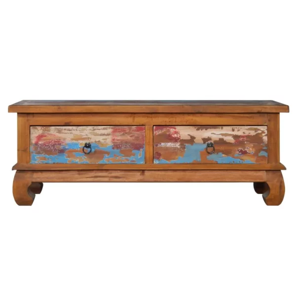 TV Stand 43.3"x13.8"x15.7" Reclaimed Teak Wood - Image 3