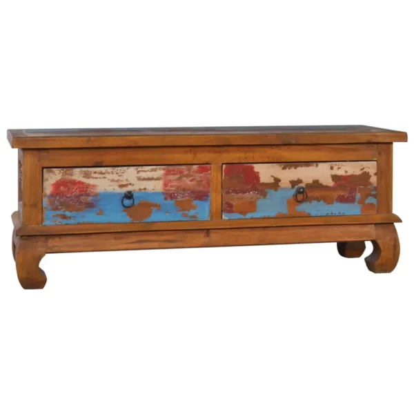 TV Stand 43.3"x13.8"x15.7" Reclaimed Teak Wood - Image 11