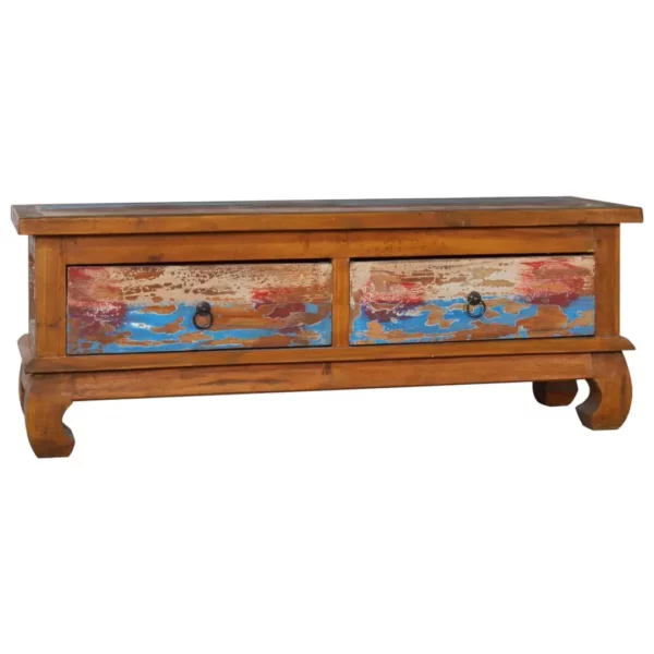TV Stand 43.3"x13.8"x15.7" Reclaimed Teak Wood - Image 12