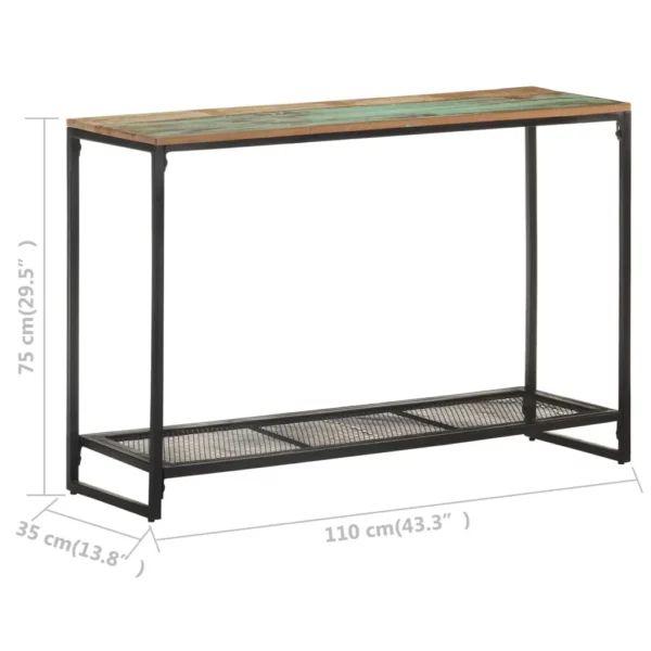 Console Table 43.3"x13.8"x29.5" Solid Reclaimed Wood - Image 6