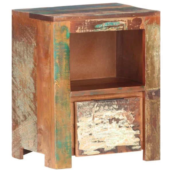 Reclaimed Wood Bedside Cabinet 15.7"x11.8"x19.7" Rustic Style - Image 8