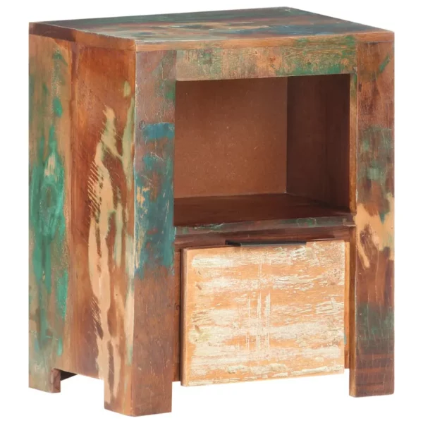 Reclaimed Wood Bedside Cabinet 15.7"x11.8"x19.7" Rustic Style - Image 9