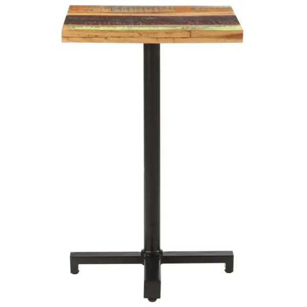 Bistro Table Square 19.7"x19.7"x29.5" Solid Reclaimed Wood - Image 2