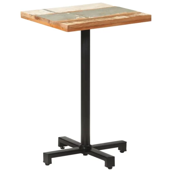 Bistro Table Square 19.7"x19.7"x29.5" Solid Reclaimed Wood - Image 7