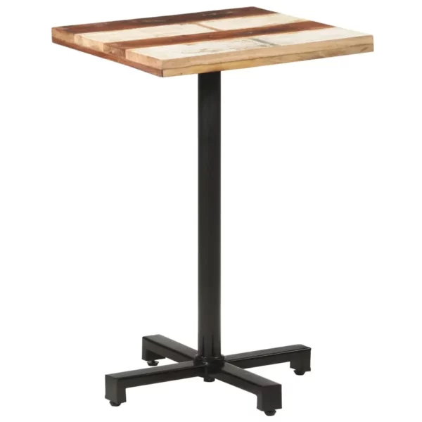 Bistro Table Square 19.7"x19.7"x29.5" Solid Reclaimed Wood - Image 9