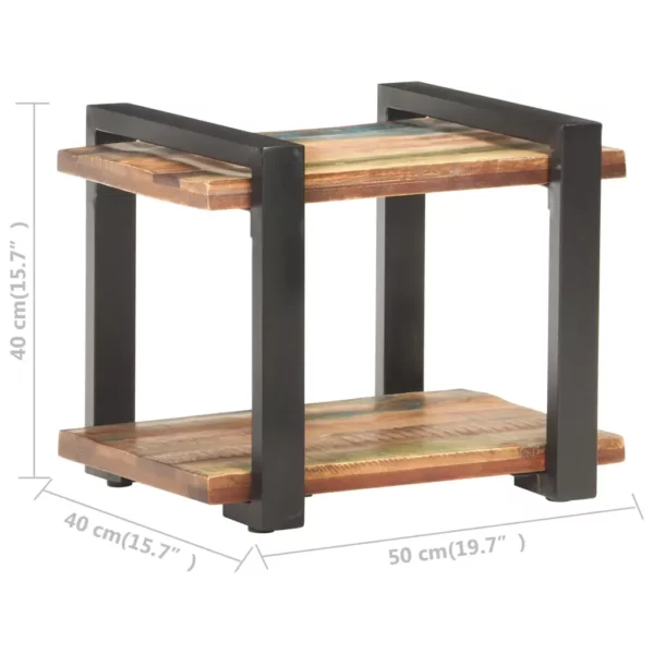 Bedside Cabinet 19.7"x15.7"x15.7" Solid Reclaimed Wood - Image 6