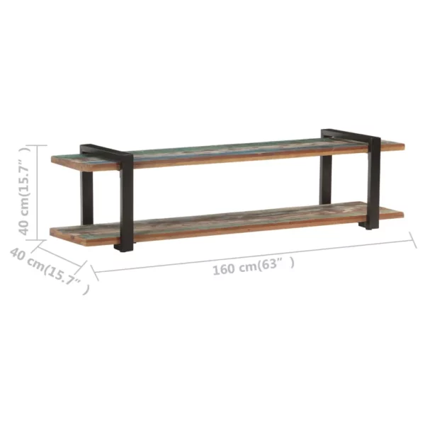 TV Stand 63"x15.7"x15.7" Solid Wood Reclaimed - Image 5