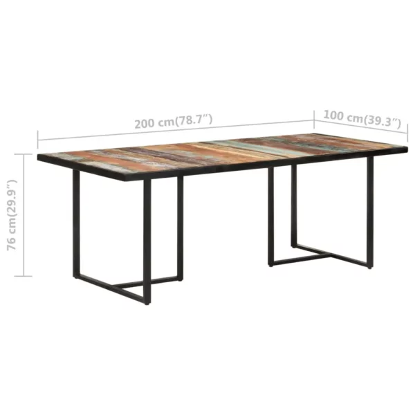 Dining Table 78.7" Solid Reclaimed Wood - Image 11