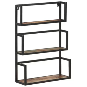 Wall Shelf 23.6"x7.9"x33.5" Solid Reclaimed Wood