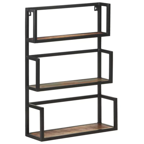 Wall Shelf 23.6"x7.9"x33.5" Solid Reclaimed Wood