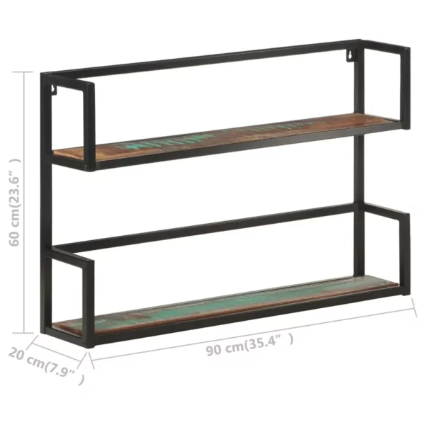 Wall Shelf 35.4"x7.9"x23.6" Solid Reclaimed Wood - Image 7