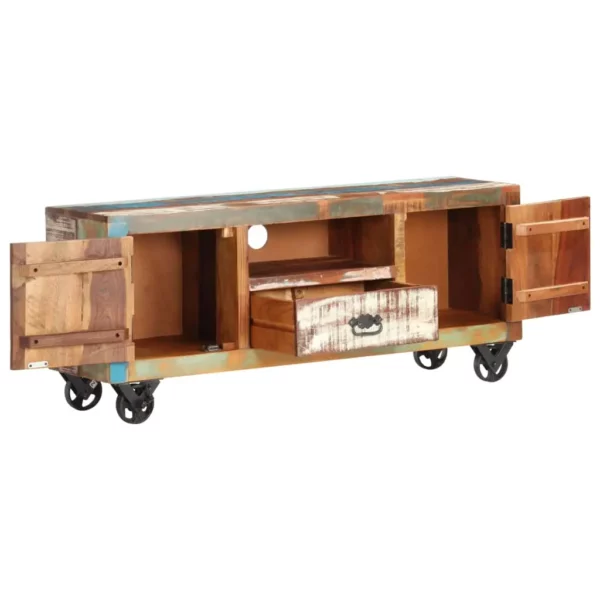 TV Stand 47.2"x11.8"x19.7" Solid Reclaimed Wood - Image 2