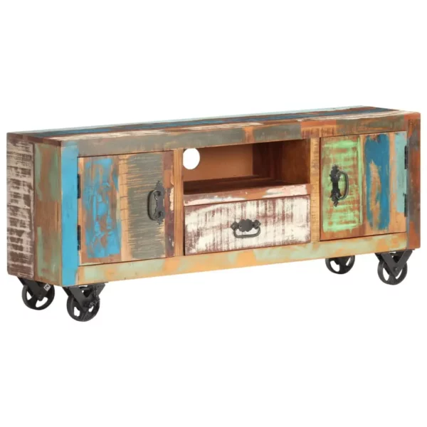 TV Stand 47.2"x11.8"x19.7" Solid Reclaimed Wood - Image 12