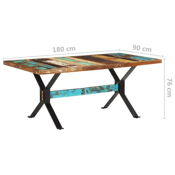 Dining Table 70.9"x35.4"x29.9" Solid Reclaimed Wood - Image 7