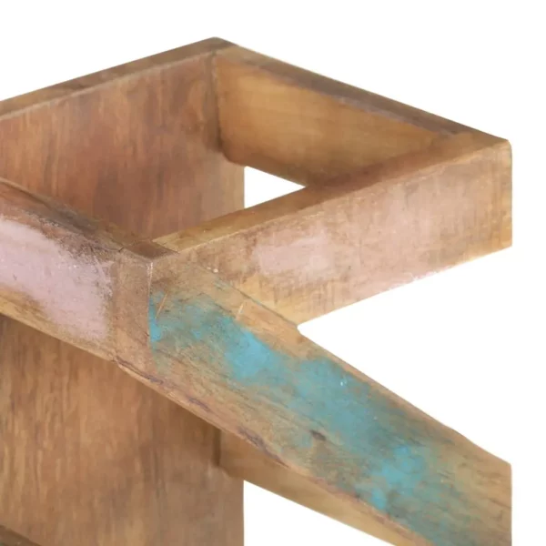 Wine Rack for 5 Bottles Solid Reclaimed Wood - Image 5