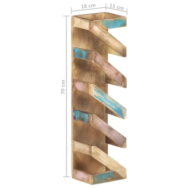 Wine Rack for 5 Bottles Solid Reclaimed Wood - Image 8