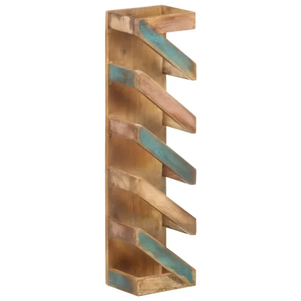 Wine Rack for 5 Bottles Solid Reclaimed Wood - Image 11