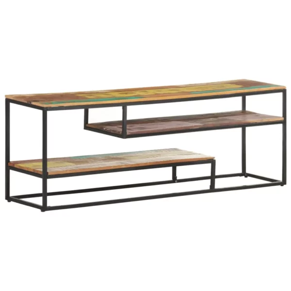 TV Stand 51.2"x11.8"x17.7" Solid Wood Reclaimed - Image 9