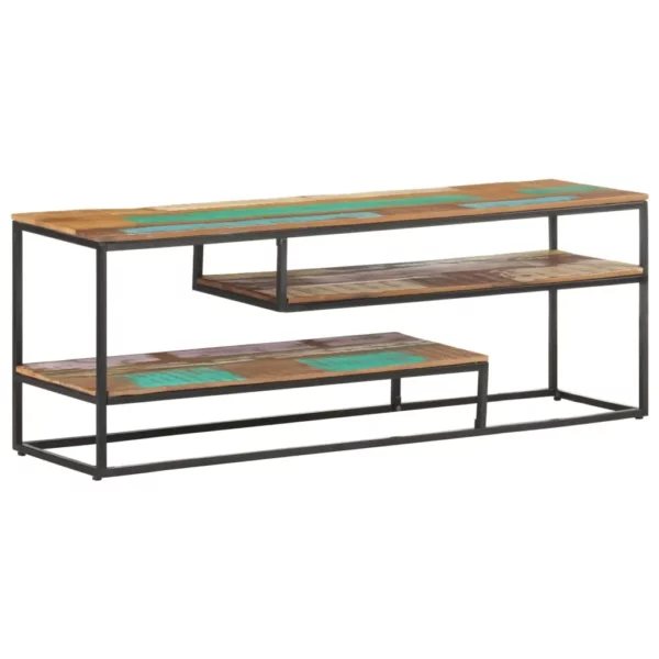 TV Stand 51.2"x11.8"x17.7" Solid Wood Reclaimed - Image 10