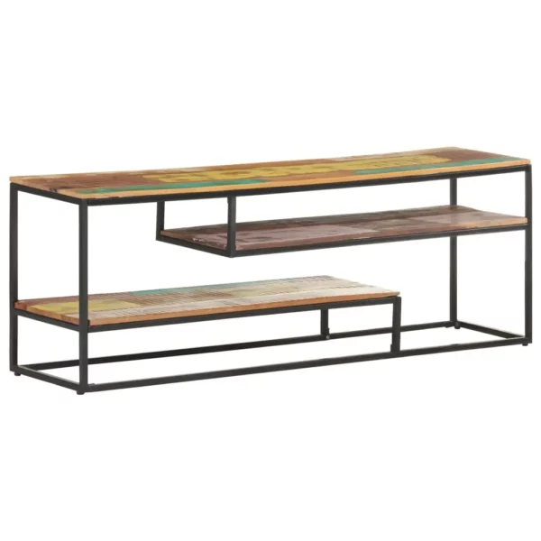 TV Stand 51.2"x11.8"x17.7" Solid Wood Reclaimed - Image 12