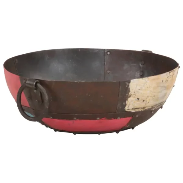 Colorful Rustic Fire Pit 15.7" Iron - Perfect Addition to Your Outdoor Space - Image 4