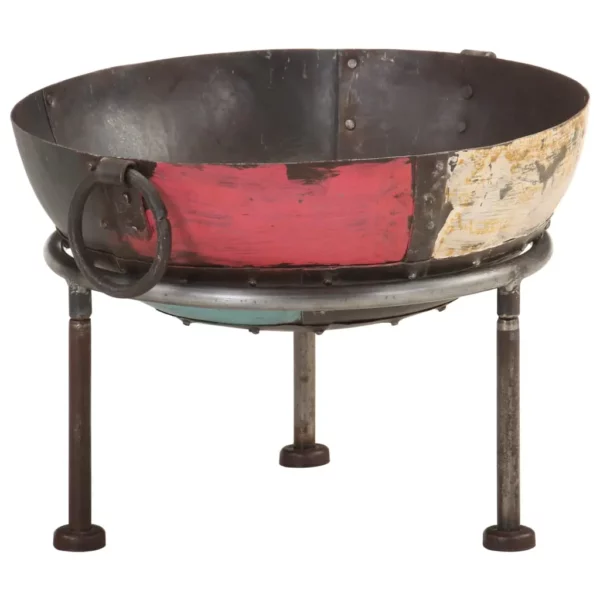 Colorful Rustic Fire Pit 15.7" Iron - Perfect Addition to Your Outdoor Space - Image 11