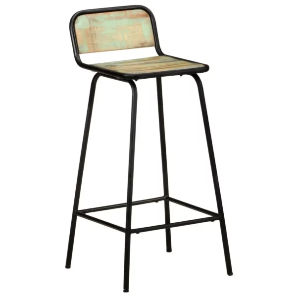 Bar Chairs 2 pcs Solid Reclaimed Wood - Image 2