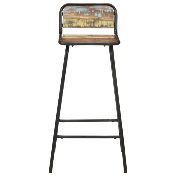 Bar Chairs 2 pcs Solid Reclaimed Wood - Image 3