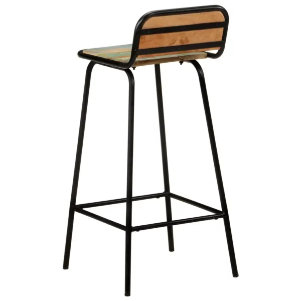 Bar Chairs 2 pcs Solid Reclaimed Wood - Image 4