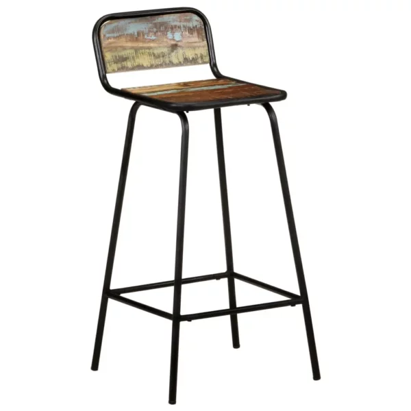 Bar Chairs 2 pcs Solid Reclaimed Wood - Image 8