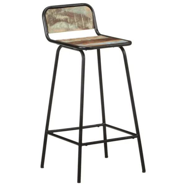 Bar Chairs 2 pcs Solid Reclaimed Wood - Image 9