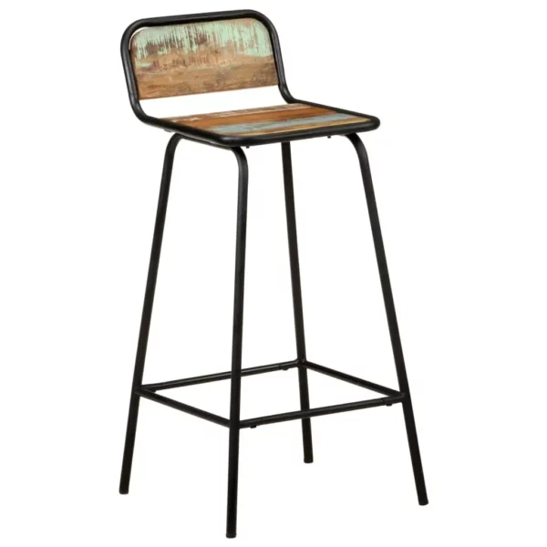 Bar Chairs 2 pcs Solid Reclaimed Wood - Image 10