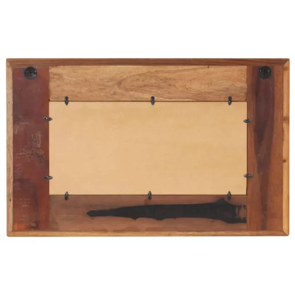Mirror with Buddha Cladding 31.5"x19.7" Solid Reclaimed Wood - Image 3