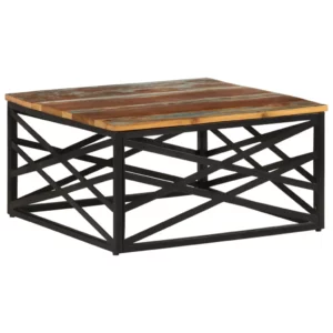Coffee Table 26.8"x26.8"x13.8" Solid Reclaimed Wood